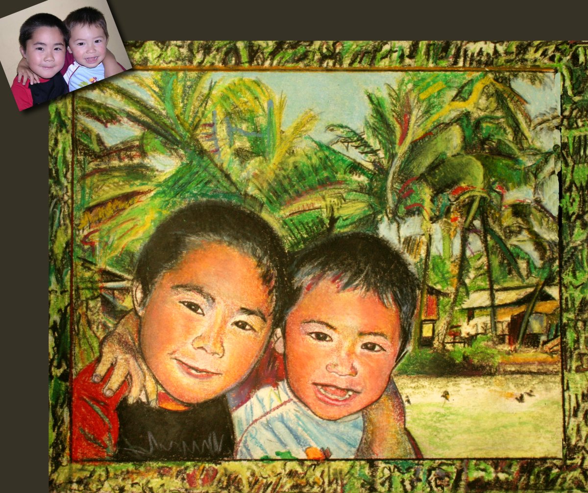 Au bord du Mekong 40 x 50