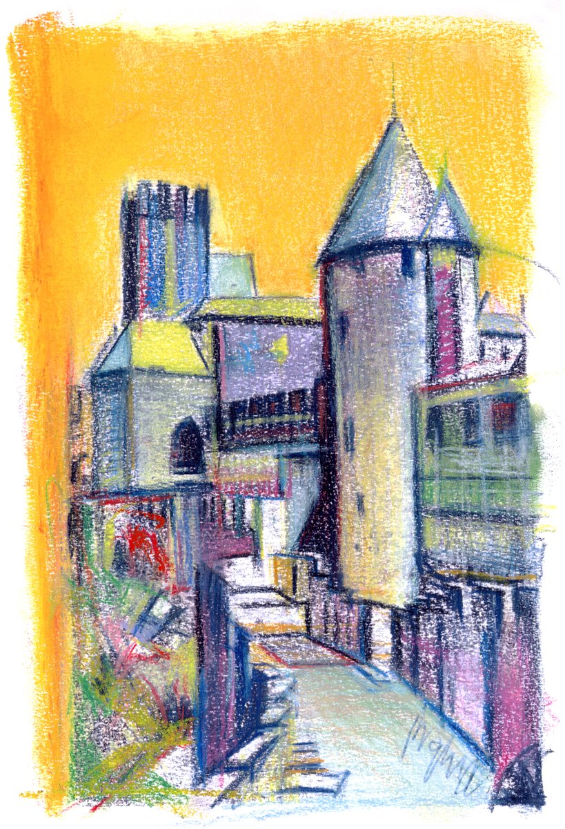 Les tours de la Cité 30 x 40