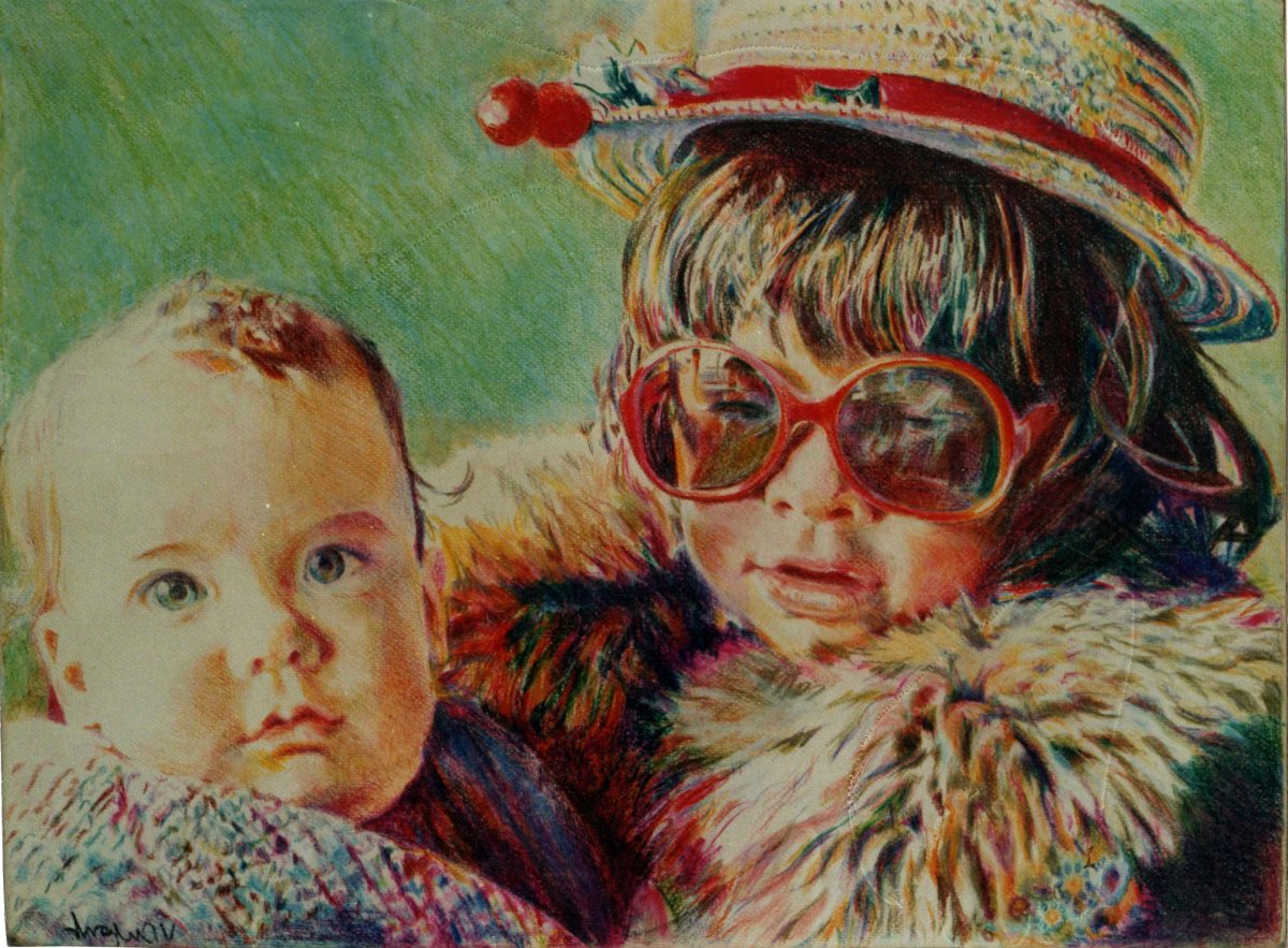 Coline et Anaïs 40 x 50