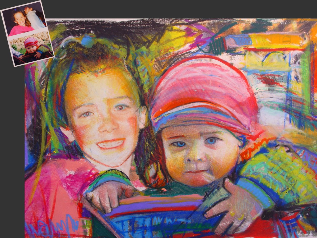 Coline et Maïa 30 x 40
