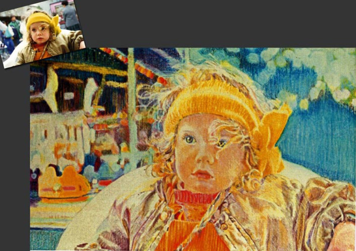 Coline rêve tout le temps 60 x 80