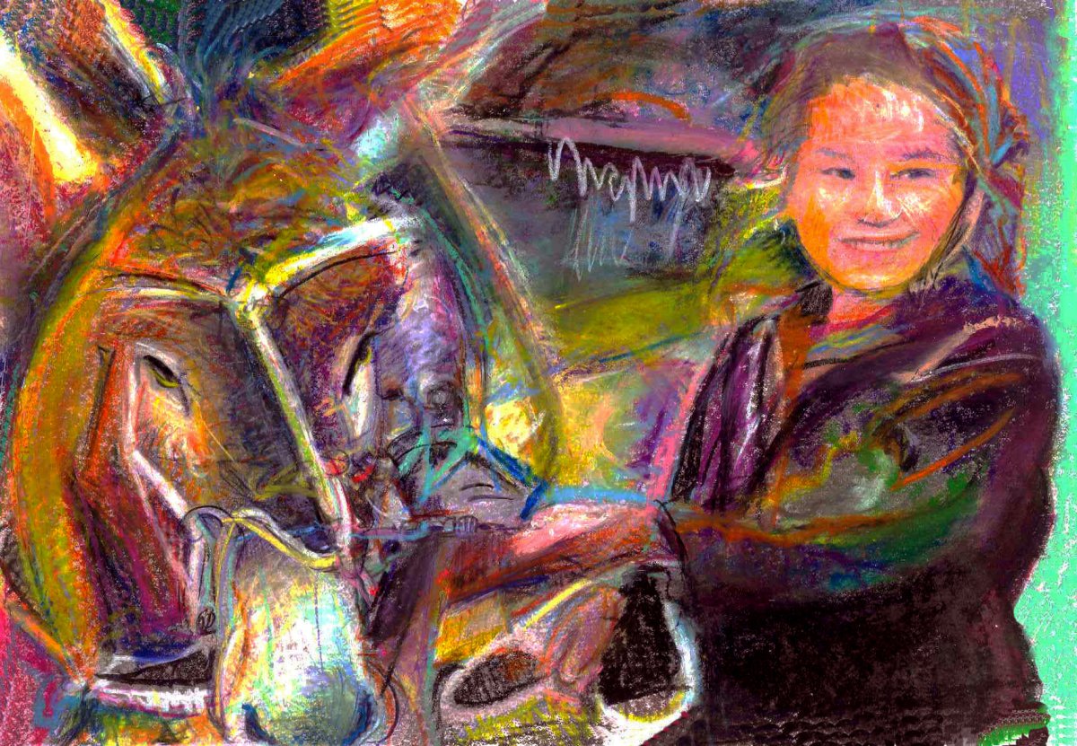 Un lac dans la montagne 30 x 40
