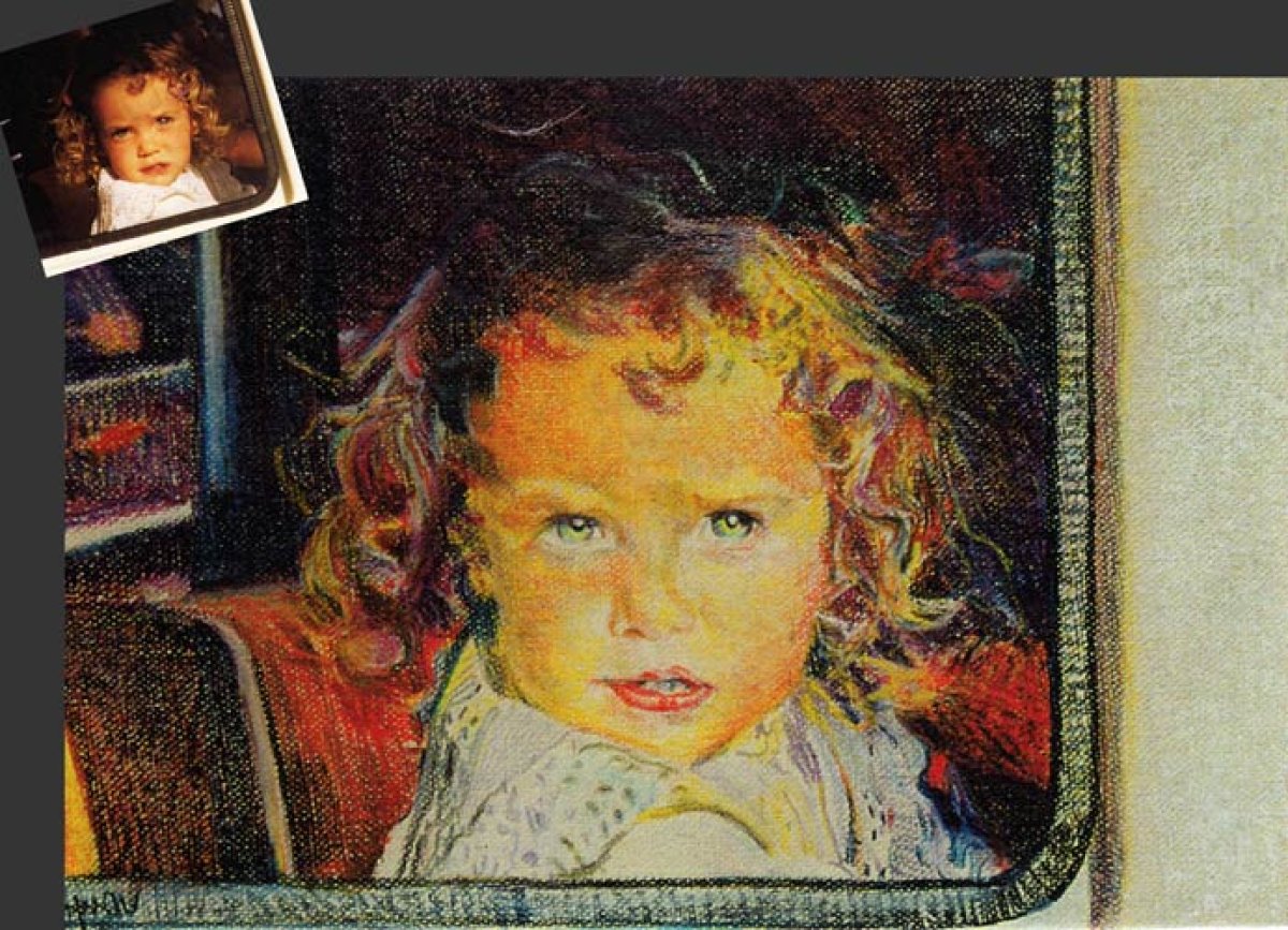 coline au manège 40 x 50